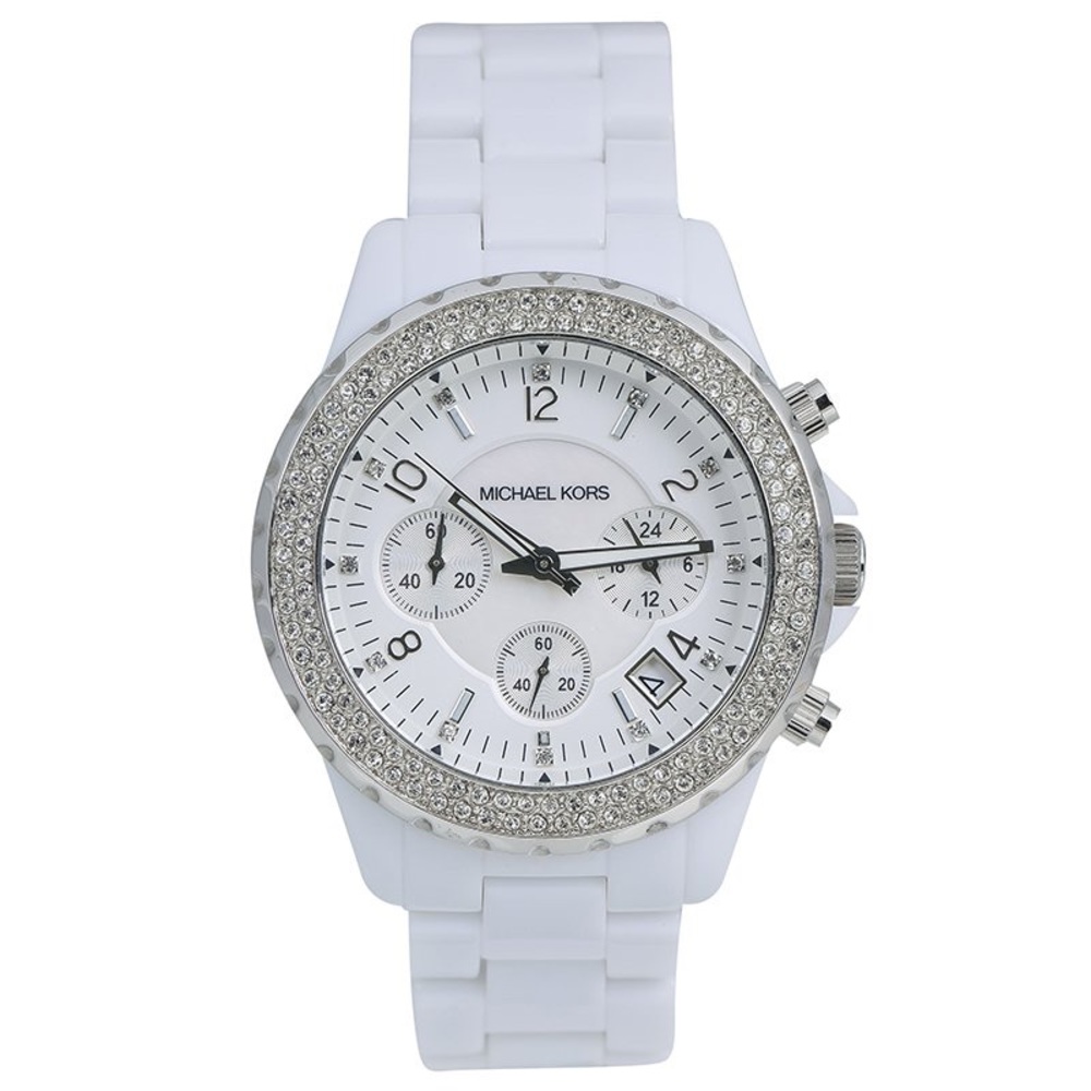 Michael Kors Madison White Chronograph Watch